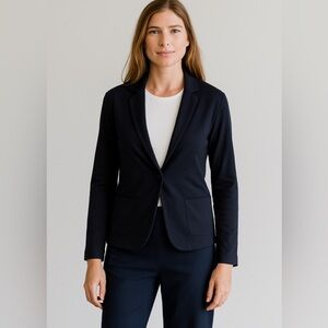 Majestic Filatures French Terry One Button Soft Touch Blazer in Navy‎ size large